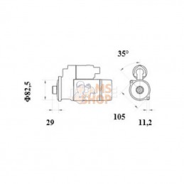 MS973; MAHLE; Démarreur 12 V 3,6 kW; pièce detachée