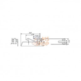 4104611590; LELY; Dent flexible à G ACW Lely; pièce detachée