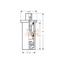 ITR80015; LECHLER; Buse à injection d'air à cône creux&lt;br/&gt; ITR 80° 015 vert céramique Lechler; pièce detachée