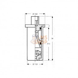 ITR8001; LECHLER; Buse à injection d'air à cône creux ITR 80° 01 orange céramique Lechler; pièce detachée