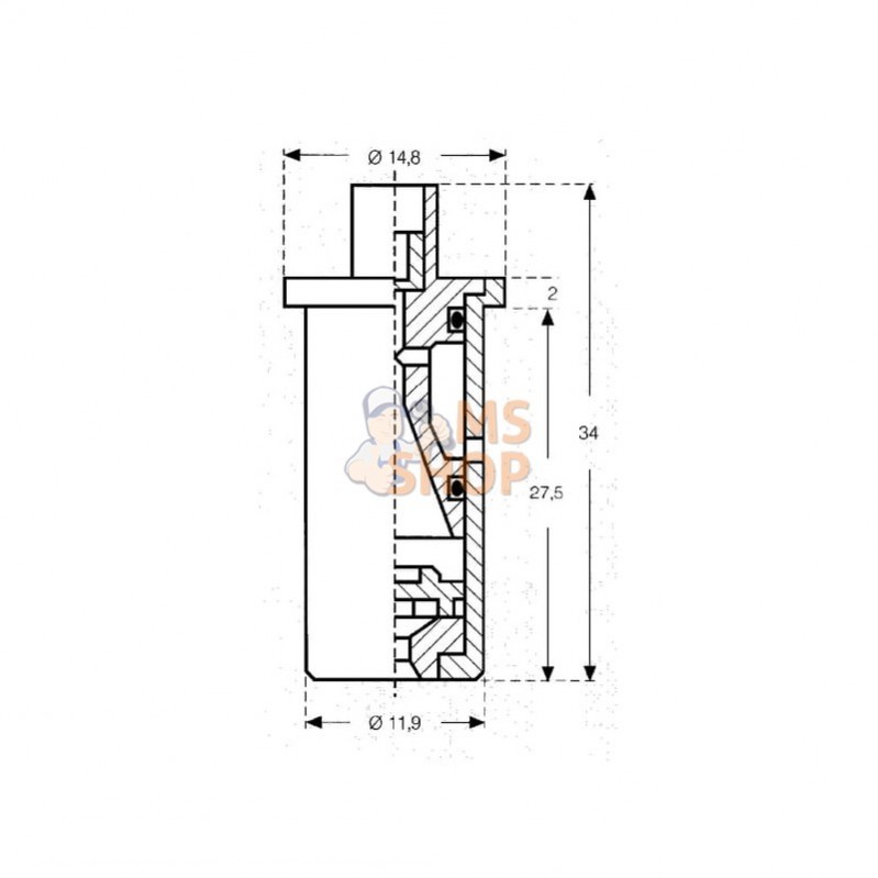 ITR8001; LECHLER; Buse à injection d'air à cône creux ITR 80° 01 orange céramique Lechler; pièce detachée