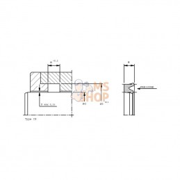 SA7583114UN; HALLITE; Joint tige 75x83x11,4UN L1=12,; pièce detachée