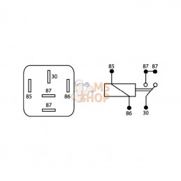 KREL610102P001; KRAMP BLISTER; Mini relais 12V 30A; pièce detachée