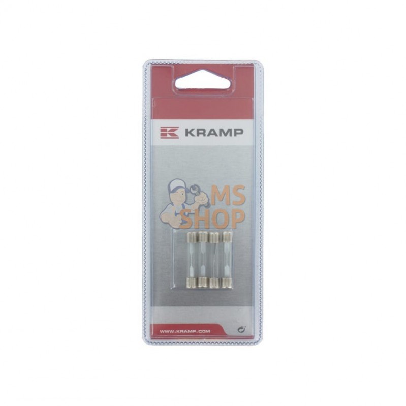 KRSI23515P004; KRAMP BLISTER; Fusible verre 6.3x32 - 5 A (4x); pièce detachée KRSI23515P004; KRAMP BLISTER; Fusible verre 6.3x32 - 5 A (4x); pièce detachée