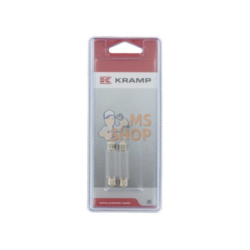 KRGL1222P002; KRAMP BLISTER; Ampoule 12V 10W SV8,5 (2x); pièce detachée