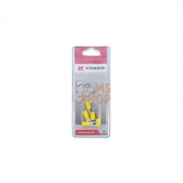 KRLA9045P005; KRAMP BLISTER; Cosses rondes jaune Ø5mm (6x); pièce detachée