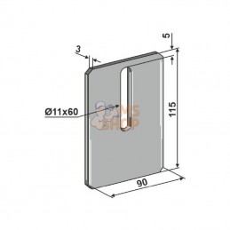 6083200HA; KRAMP; Grattoir Hardox® 90x115 Amazone; pièce detachée