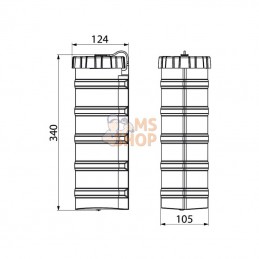 603000100; LOKHEN; Porte-documents cylindrique; pièce detachée