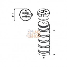 603000100; LOKHEN; Porte-documents cylindrique; pièce detachée