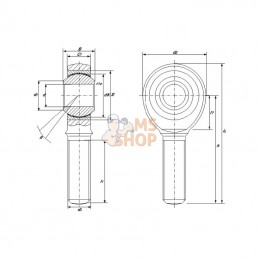 GAKR18PW; MAC POWER; Tête de rotule; pièce detachée
