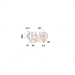 IA0470; MAHLE; Alternateur 12V 65A; pièce detachée