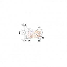 MG87; MAHLE; Alternateur 14V 45A; pièce detachée