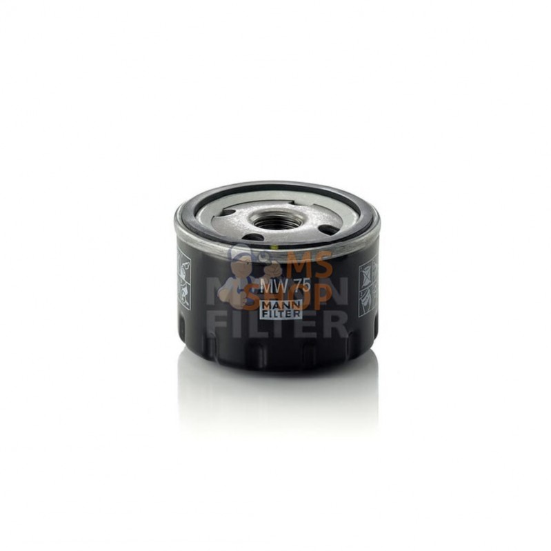 MW75; MANN-FILTER; Filtre à huile; pièce detachée MW75; MANN-FILTER; Filtre à huile; pièce detachée