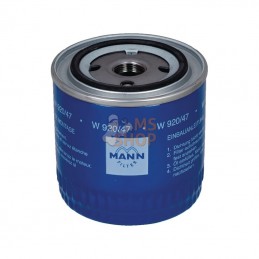 W92047; MANN-FILTER; Cartouche filtr d'huile lubrif; pièce detachée