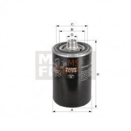 WD96219; MANN-FILTER; Cartouche filtrante huile hydr; pièce detachée