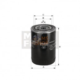 WP12300; MANN-FILTER; Cartouche filtre à huile; pièce detachée