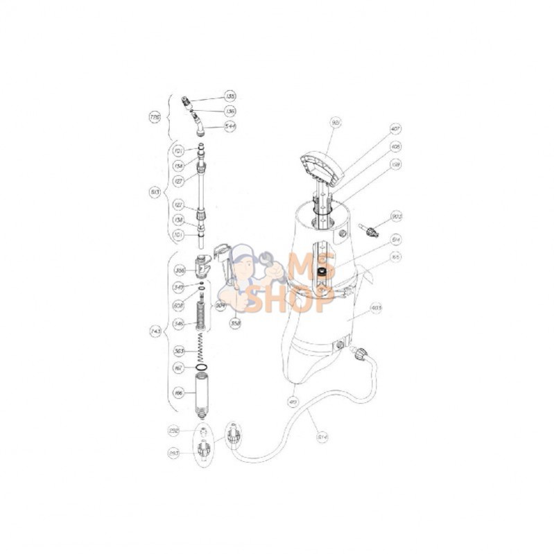 SPM82802; MATABI; Pulvérisateur 5L Selecta 7 (jardin); pièce detachée