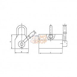 CPLM1; MCBULL; Aimant de levage 100kg; pièce detachée