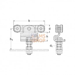 TB330917; MEA; Chariot double Gr.0; pièce detachée