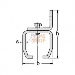 TB333005; MEA; Sup.mûrale p.rail simple Gr.0; pièce detachée