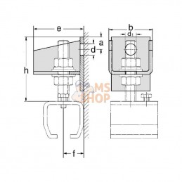 TB335315; MEA; Support mûrale simple Gr.0; pièce detachée