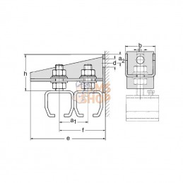 TB335325; MEA; Support mûrale double Gr.0; pièce detachée