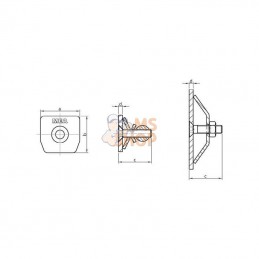 TB337051; MEA; Bouchon pour rail GR.1; pièce detachée