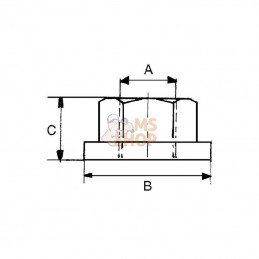 331400400; MONROC; Écrou de roue M14x1.50 acier Monroc; pièce detachée