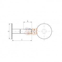 335100100; MONROC; Boulon de roue M10x1,25 37/30; pièce detachée