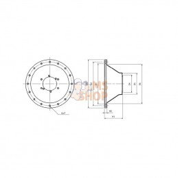 LFR300; MP FILTRI; Bride côté moteur LFR 300 A-13; pièce detachée