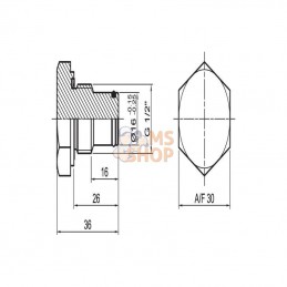 MP9T2H; MP FILTRI; Nipple d'indicateur; pièce detachée