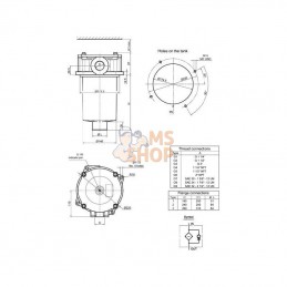 MPF4003G2A25H; MP FILTRI; Filtre de retour 1-1/2" BSP A25; pièce detachée
