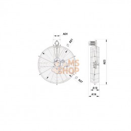 1616032023; MULTIFAN; Ventilateur Multifan, Ø 130 cm; pièce detachée