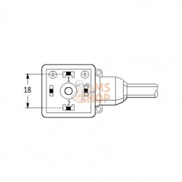 18021MSUDA6261000; MURR ELEKTRONIK; Fiche 18 mm, câble 10 m, PUR/PVC; pièce detachée