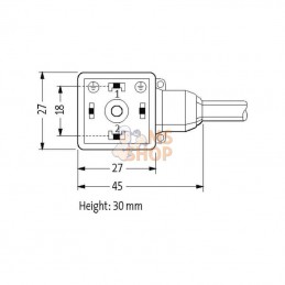 18021MSUDA6261000; MURR ELEKTRONIK; Fiche 18 mm, câble 10 m, PUR/PVC; pièce detachée