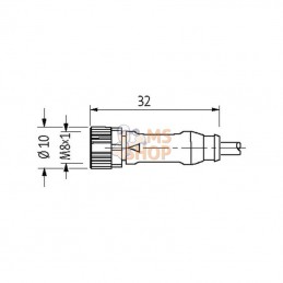 88011MSUD2110500; MURR ELEKTRONIK; Câble extension capteur 4p 5m; pièce detachée