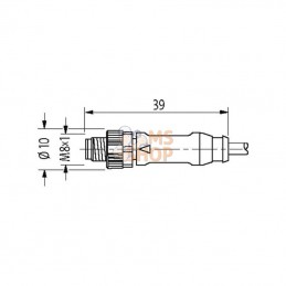 88011MSUD2110500; MURR ELEKTRONIK; Câble extension capteur 4p 5m; pièce detachée