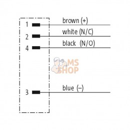 7000135019710020; MURR ELEKTRONIK; Connecteur à brides, M12, 4 pôles; pièce detachée