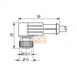 7014123412141000; MURR ELEKTRONIK; Câble de capteur M12,inox,10m; pièce detachée