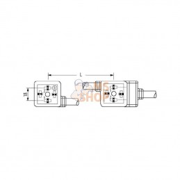 SP888NG61500; MURR ELEKTRONIK; Fiche double NG6 1500mm; pièce detachée