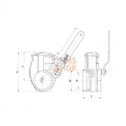 6000070; MZ; Vanne à levier 6"; pièce detachée