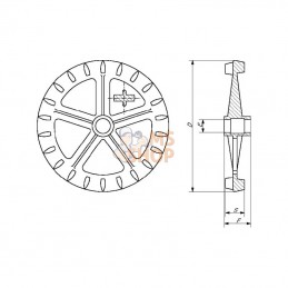 222391N; NON ORIGINAL; Anneau Cross-Kill 520 mm; pièce detachée