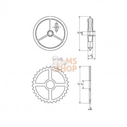 CR20001; NON ORIGINAL; Roue Cambridge 508mm; pièce detachée