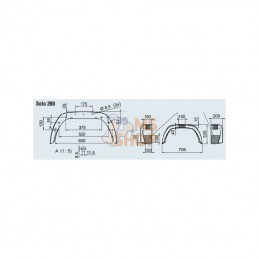 1259576; AL-KO; Garde-boue BKS PVC; pièce detachée