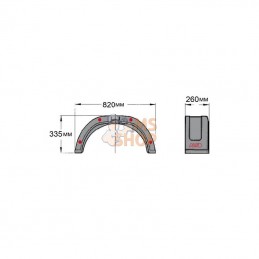 245823; AL-KO; Garde-boue PVC E2680; pièce detachée