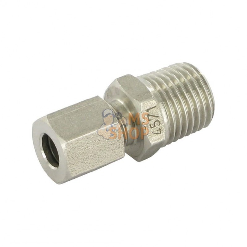 GEV6LLRK14RVS; AUTRE MARQUE; Raccord à visser mâle 6LLR 1/4 Inox; pièce detachée