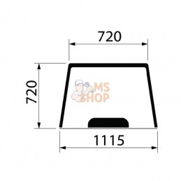3556826M3; AUTRE MARQUE; Vitre arrière sup.; pièce detachée