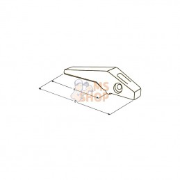 8E0464; AUTRE MARQUE; Porte-dent J460 chargeuse; pièce detachée