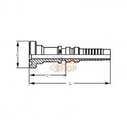 SFLH4032; ALFAGOMMA; Raccor à sertir-4SH-DN40-Bride Ø71,4 mm; pièce detachée