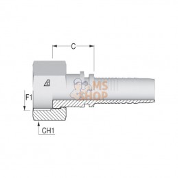 PFV138; ALFAGOMMA; Raccord face plane DN13-1/2BSP; pièce detachée
